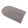 Angled-top view of the Croydex Grey Arched Bath Mat, pictured on a white background.