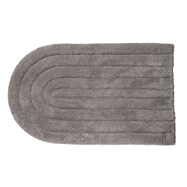 Top-down view of the Croydex Grey Arched Bath Mat showing the four arched details, pictured on a white background.