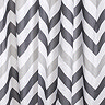 Croydex Grey Chevron Textile Shower Curtain W1800 x H1800mm