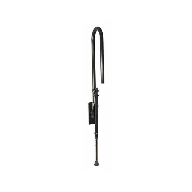 Croydex Grey Fold Away Hand Rail with Drop Down Leg - AP502931 Profile Large Image