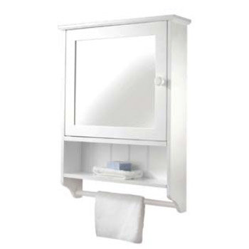 Croydex Hamble White Wood Mirrored Bathroom Cabinet - WC601122 Large Image