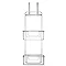 Croydex Hanging Double Storage Basket - Chrome Plated  In Bathroom Large Image