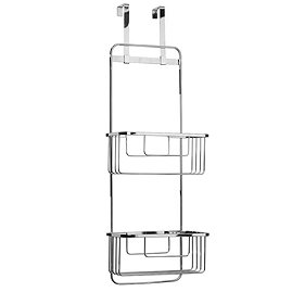 Croydex Hanging Double Storage Basket - Chrome Plated Large Image