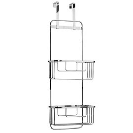 Croydex Hanging Double Storage Basket - Chrome Plated Large Image