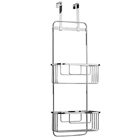 Croydex Hanging Double Storage Basket - Chrome Plated Large Image