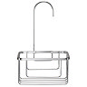 Croydex Hanging Shower Riser Rail Caddy - Chrome Plated  Standard Large Image