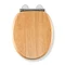 Croydex Hartley Oak Effect Toilet Seat with Soft Close and Quick Release - WL605076H  Profile Large 