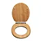 Croydex Hartley Oak Effect Toilet Seat with Soft Close and Quick Release - WL605076H  Feature Large 