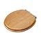 Croydex Hartley Oak Effect Toilet Seat with Soft Close and Quick Release - WL605076H  In Bathroom La