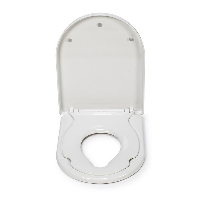 Croydex Hilier D-Shape Stick 'n' Lock Family Toilet Seat - WL112322H  Profile Large Image