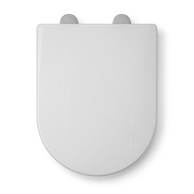 Croydex Hilier D-Shape Stick 'n' Lock Family Toilet Seat - WL112322H  Standard Large Image