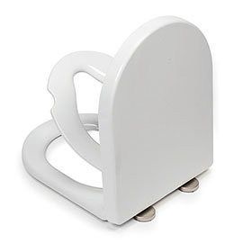 Croydex Hilier D-Shape Stick 'n' Lock Family Toilet Seat - WL112322H Medium Image