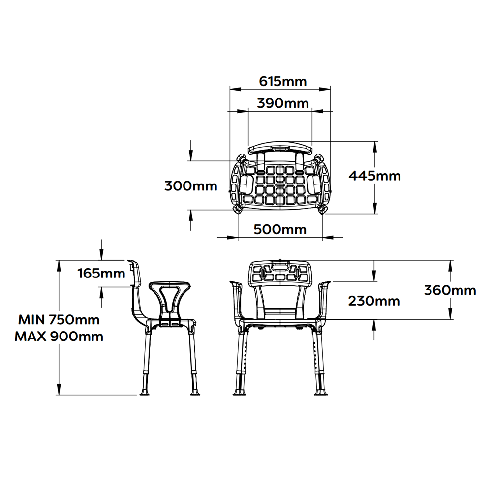 Croydex Inclusive Shower Chair - White