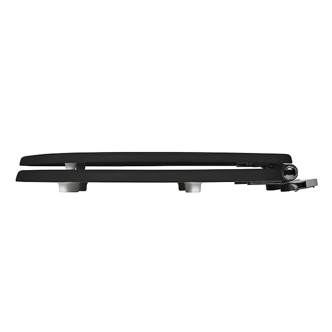 Croydex Iseo Black D-Shaped Flexi-Fix Toilet Seat with Soft Close and Quick Release - WL610321H Pro
