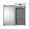 Croydex Jefferson Hang N Lock Single Door Illuminated Mirror Cabinet with Shaver Socket 700 x 400mm - WC147769E Standard Large Image