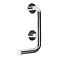 Croydex Left Hand Grab Bar with Toilet Roll Holder - Chrome