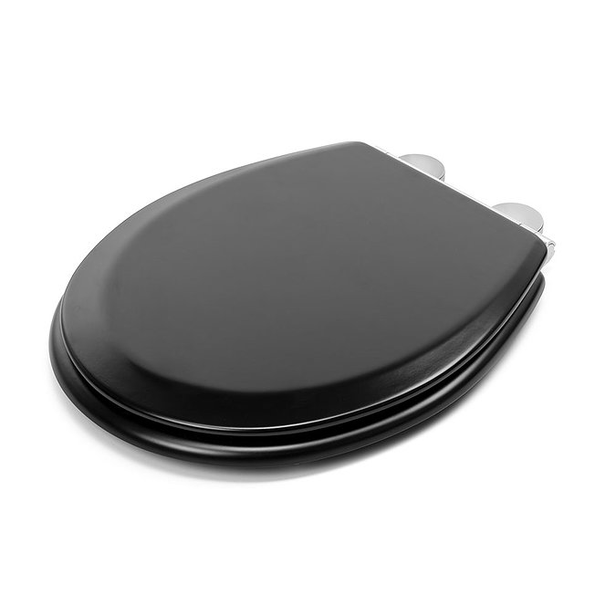 Croydex Lene Black Flexi-Fix Toilet Seat with Soft Close and Quick Release - WL601121H  Profile Larg