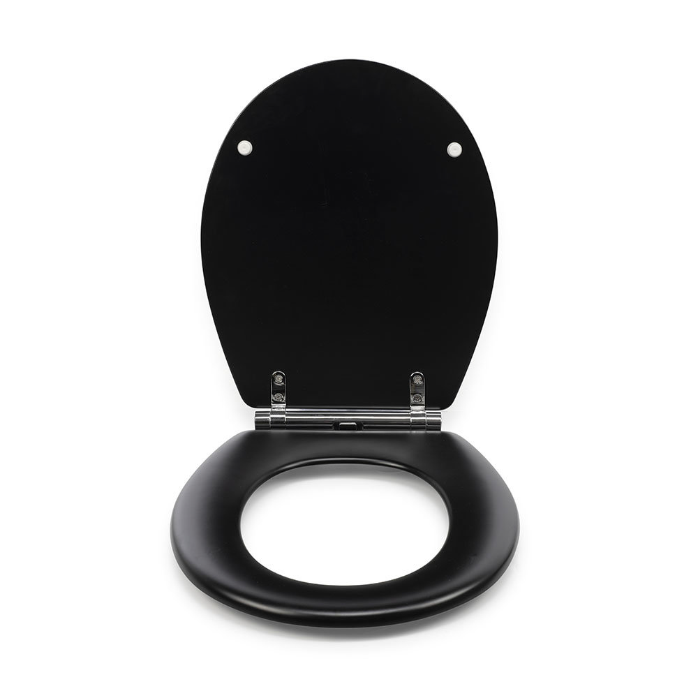 Croydex Lene Black Flexi-Fix Toilet Seat with Soft Close and Quick ...