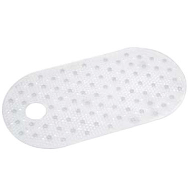 Croydex Lozenge Bath Mat w/ Drainage Hole - 800 x 400mm - Clear - AH220232 Large Image