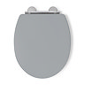 Croydex Lugano Grey Flexi-Fix Toilet Seat with Soft Close and Quick Release - WL601031H  Profile Lar