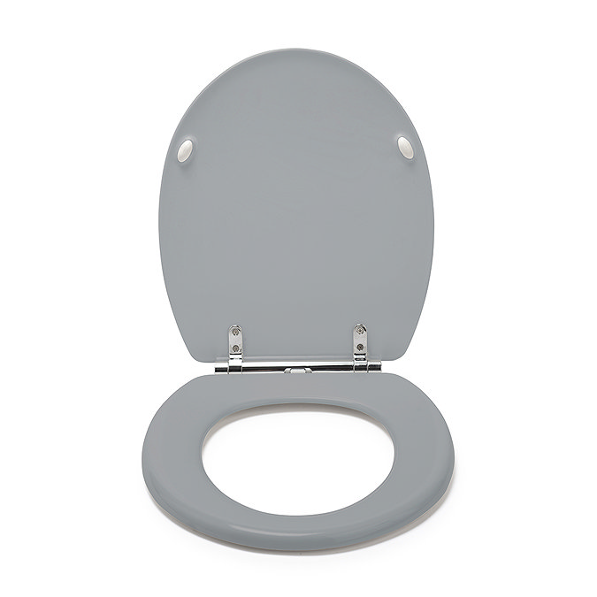 Croydex Lugano Grey Flexi-Fix Toilet Seat with Soft Close and Quick Release - WL601031H  Feature Lar