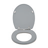 Croydex Lugano Grey Flexi-Fix Toilet Seat with Soft Close and Quick Release - WL601031H  Feature Lar