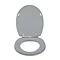 Croydex Lugano Grey Flexi-Fix Toilet Seat with Soft Close and Quick Release - WL601031H  Feature Lar