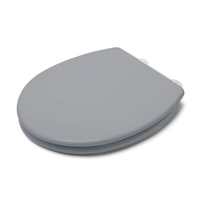 Croydex Lugano Grey Flexi-Fix Toilet Seat with Soft Close and Quick Release - WL601031H  Standard La