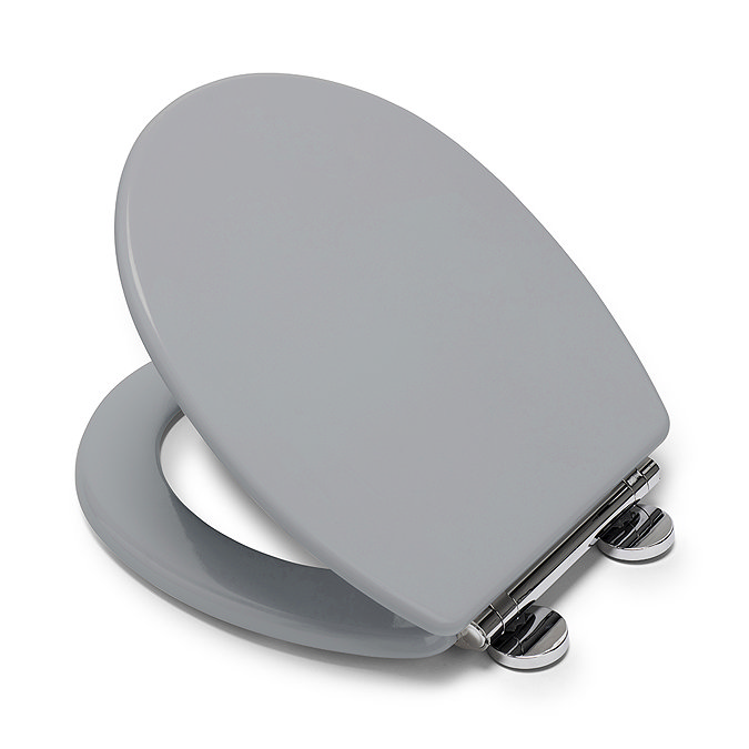 Croydex Lugano Grey Flexi-Fix Toilet Seat with Soft Close and Quick Release - WL601031H Large Image