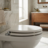 Croydex Lugano White Flexi-Fix Toilet Seat with Soft Close and Quick Release
