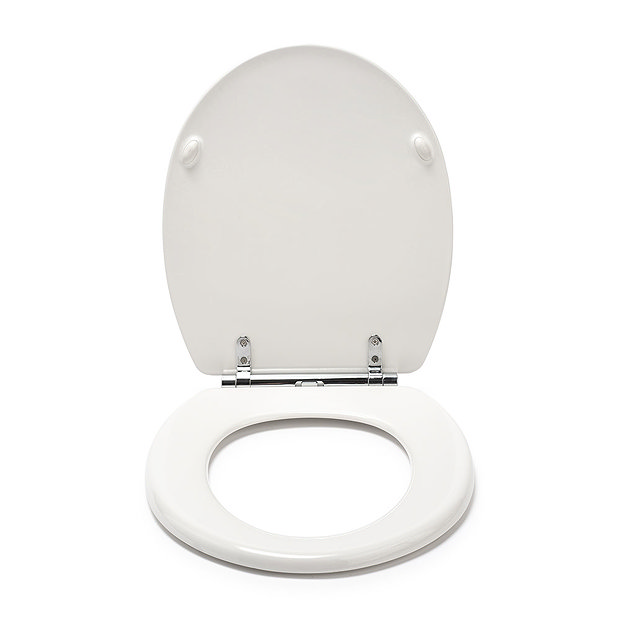 Croydex Lugano White FlexiFix Toilet Seat with Soft Close and Quick