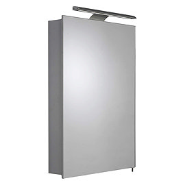 Croydex Madison Hang N Lock Single Door Illuminated Mirror Cabinet with Shaver Socket 700 x 500mm - 