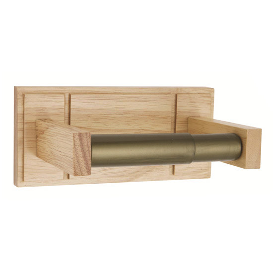 Croydex - Maine Toilet Roll Holder - Natural Wood - WA971176 Large Image