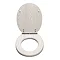 Croydex Maitland White Oak Effect Flexi-Fix Toilet Seat with Soft Close and Quick Release - WL605122