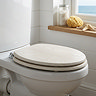 Croydex Maitland White Oak Effect Flexi-Fix Toilet Seat with Soft Close and Quick Release