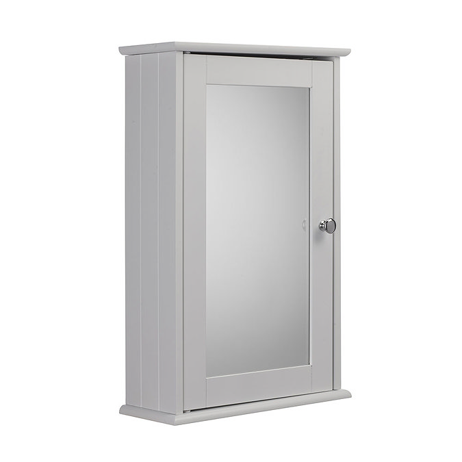 Croydex Malton Wooden Single Door White Bathroom Cabinet with FlexiFix - WC280122 Large Image