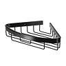 Croydex Matt Black Corner Shower Basket - QM775921 Large Image