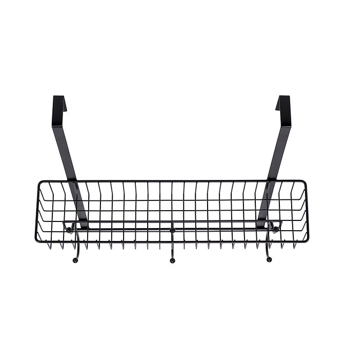 Croydex Matt Black Large Hook Over Shower Caddy - QM262121  Profile Large Image