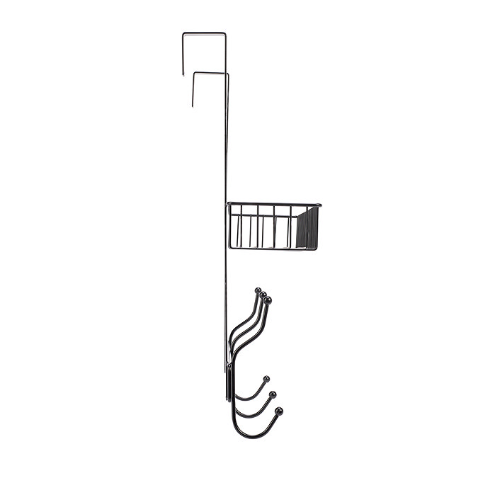 Croydex Matt Black Large Hook Over Shower Caddy - QM262121 Feature Large Image