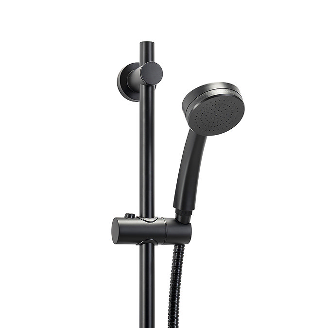 Croydex Matt Black Pressure Boost Flexi-Fix Shower Set - AM300021  Feature Large Image