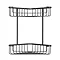 Croydex Matt Black Two Tier Corner Shower Basket - QM260221  Profile Large Image