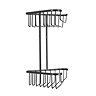 Croydex Matt Black Two Tier Corner Shower Basket - QM260221  Feature Large Image