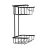 Croydex Matt Black Two Tier Cosmetic Shower Basket - QM260521  Profile Large Image