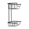 Croydex Matt Black Two Tier Cosmetic Shower Basket - QM260521  Profile Large Image