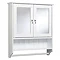 Croydex - MDF Ribble Double Door Mirrored Bathroom Cabinet with Shelf & Rail Large Image