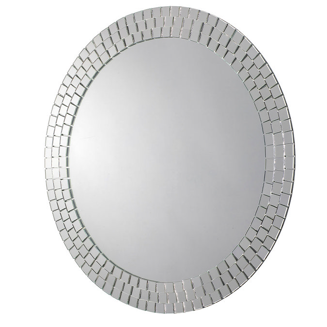 Croydex Meadley Circular Mirror with Mosaic Surround 600 x 600mm - MM700700  In Bathroom Large Image