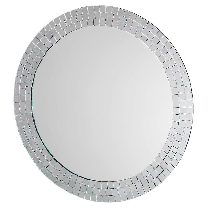 Croydex Meadley Circular Mirror with Mosaic Surround 600 x 600mm Large Image
