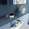 Croydex Metra Flexi-Fix Chrome Glass Shelf
