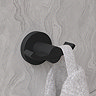 Croydex Metra Flexi-Fix Matt Black Double Robe Hook