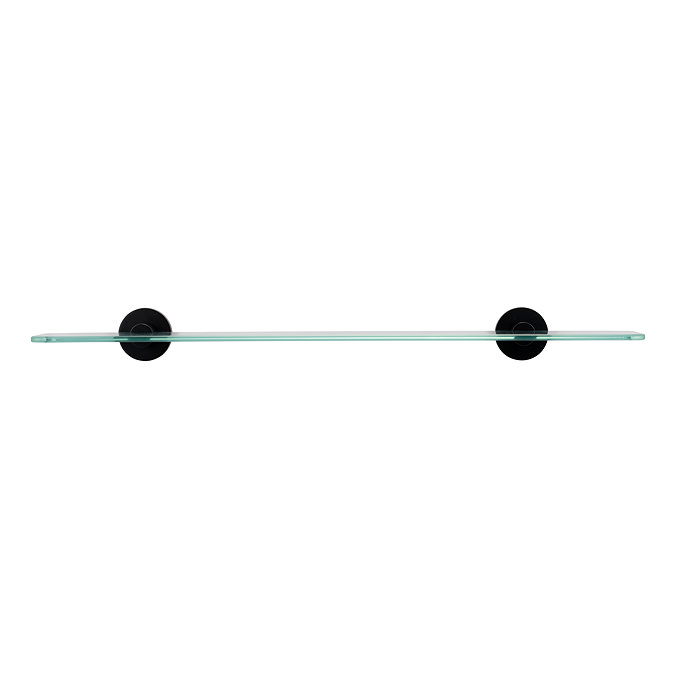 Croydex Metra Flexi-Fix Matt Black Glass Shelf